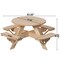 Gardenised Round Kids Picnic Table, Natural, Chinese Fir Wood, 19.75 in H Overall QI004616 - alternate 8